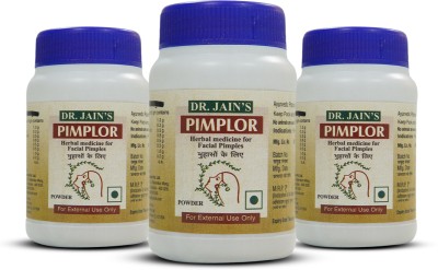 Dr. Jain's Pimplor Powder, Clears Pimples, Spotless Skin,Natural Glow, 45 grams, Pack Of 3(135 g)