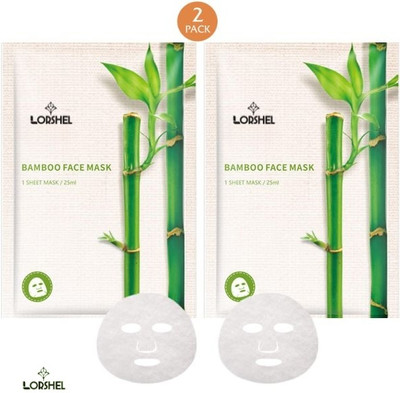 LORSHEL Bamboo Face Mask Bio Bamboo Face Sheet Mask for Skin Elasticity and Firmness(50 ml)