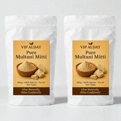 VIP ALDAT Multani Mitti Herbal Skin Detox Pack (450 g × 2 = 900 g)(900 g)