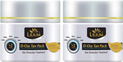 LILIUM D-OXY Tan Face Pack for Glowing Skin Pack of 2(40 g)