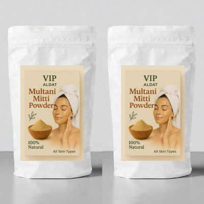 VIP ALDAT Two Pack Natural Mitti Mask with Chandan and Mint Fusion(450 g)