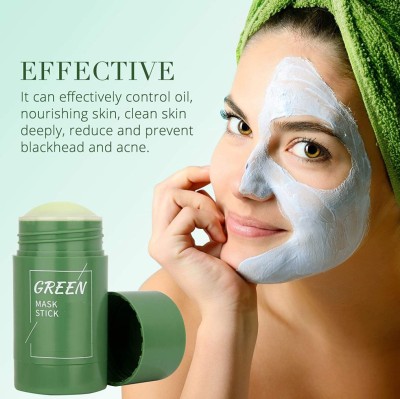 THTC New face Oil Balancing Green Tea Mask stick for All Skin Types Men Women(40 g)