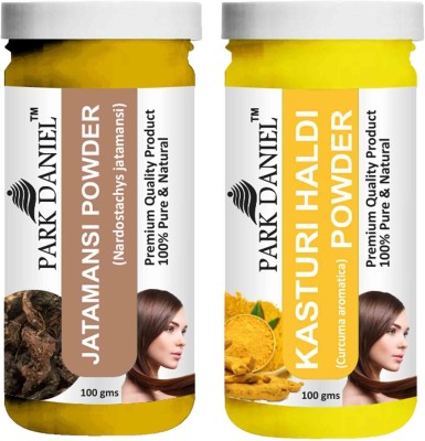 PARK DANIEL Premium Jatamansi Powder & Kasturi Haldi Powder Combo Pack of 2 Bottles of 100 gm (200 gm )(200 g)