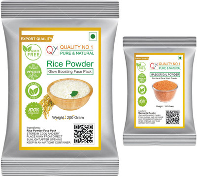 QY1 Rice Powder (200 Gram) With Masoor Dal Powder (100 Gram)(300 g)