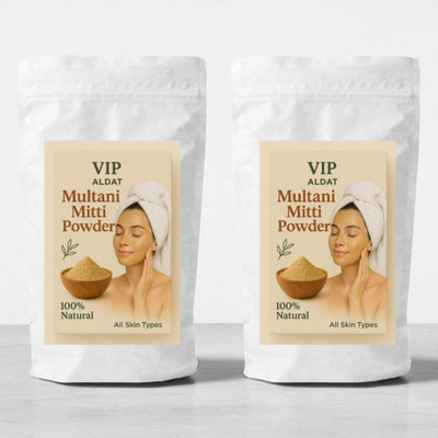VIP ALDAT Herbal Multani Mitti for Soft, Glowing Skin Care – Pack of 2 (2×400g)(800 g)