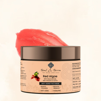 Teal & Terra Red Algae Anti-Aging Face Mask for Collagen Boost, Wrinkle & Tan Removal(100 g)