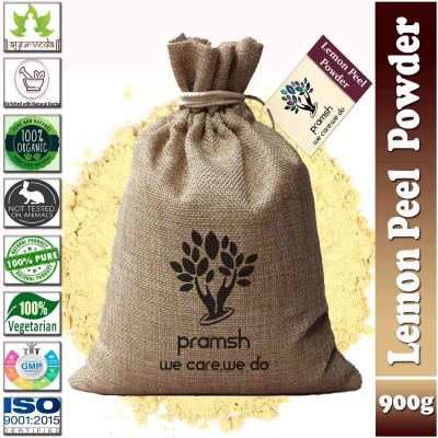 Pramsh Ayurveda Luxurious Organic Lemon Peel/Citrus Limon Powder Edible Grade For Glowing Skin(900 g)