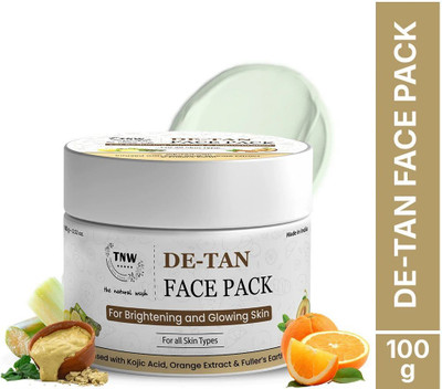 TNW - The Natural Wash De-Tan Face Pack | Kojic Acid & Orange Extract For Glowing Skin(100 g)