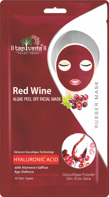 tapveda Red Wine GlucoAlgae Peel Off Mask with Hyaluronic Acid For Young & Glowing Skin(90 ml)