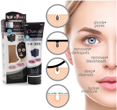 YAWI Charcoal Peel off Mask | Face Pack for DeTan & Blackhead Removal(130 ml)