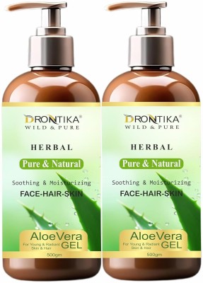 DRONTIKA WILD & PURE Aloe Vera Gel for Acne, Scars, Glowing, Radiant Skin & Hair Treatment(1000 ml)