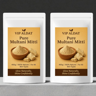 VIP ALDAT Multani Mitti Herbal Glow Boost With Ancient Clay Purity And Cooling Essence(400 g)