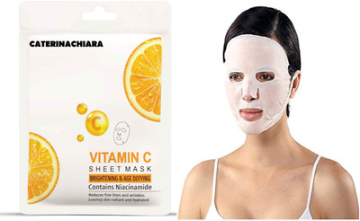 CATERINACHIARA best vitamin c Face Sheet Mask With Serum For Women and Men.(20 g)