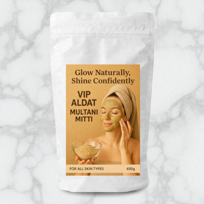 VIP ALDAT Premium Quality Multani Mitti Powder for Clear Skin and Healthy Glow Look(400 g)