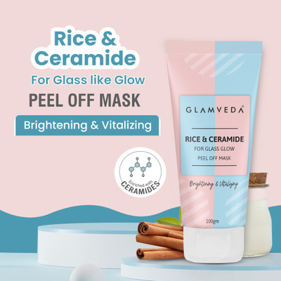 GLAMVEDA Rice & Ceramide Brightening & Moisturizing Peel Off Face Mask(100 ml)