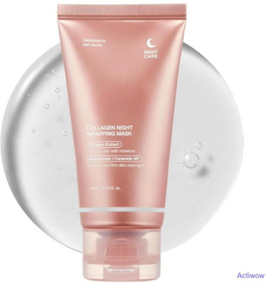 Actiwow Collagen Night Wrapping Mask for Skin Replenishing & Rejuvenation(100 ml)