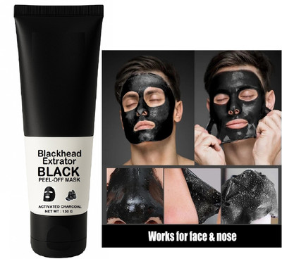 GABBU Charcoal Peel off Face Mask | Face Pack for DeTan & Blackhead Removal(130 ml)