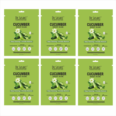 DR.SASAKI COMPLETE SKIN CARE Cucumber Serum Sheet Mask | Hydrating & Soothing Face Mask for Refreshing Glow(150 ml)