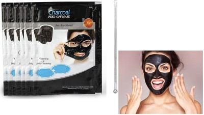 Emijun Charcoal Peel off Mask Removes Black Heads with blackhead pin(150 ml)