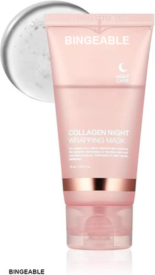 Bingeable 90ml Collagen Night Peel-Off Mask Korean Wrapping for Skin Elasticity(90 ml)