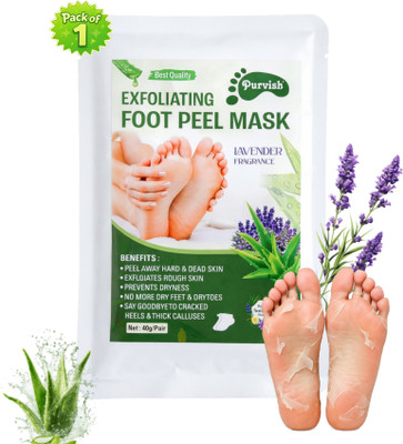 PURVISH Foot Dead Skin Remover Mask | Deep Exfoliation | Natural Foot Peeling Mask(40 g)