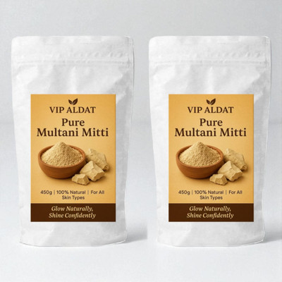 VIP ALDAT Herbal Multani Mitti for Clear Radiant Skin (450g × 2 = 900g)(900 g)