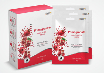 KUSIKA Pomegranate Face Sheet Mask ( 10 Sheet BOX )(25 g)