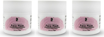 SNEIRA Radiant Renewal Pink Clay Face Mask (Pack Of 3) AHA Fruit Extracts & Kaolin Clay(300 g)