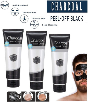 REIMICHI Charcoal Peel Off Face Mask Blackhead for Girls and Boys Set OF 3 PC(390 ml)