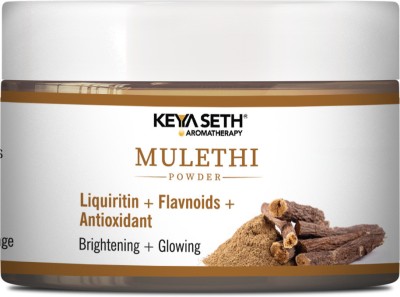 KEYA SETH AROMATHERAPY Mulethi Powder Face Pack for Women & Men, Brightening + Glowing Skin Yastimadhu(100 g)