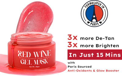 WILDGLOW Gel Face Mask for De-Tan, Open Pores Tightening & Dark Spots Removal(50 ml)