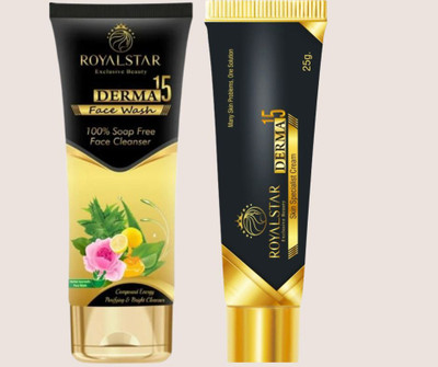 Royalstar Derma 15 Herbal Skin Specialist Dark Circle Remover Cream 25g + Face Wash 100ml(125 g)