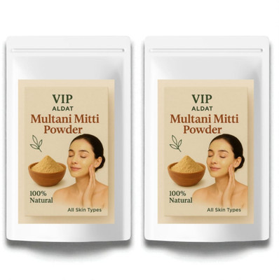 VIP ALDAT Multani Mitti Glow Diamond Luxe Herbal Long Lasting Radiance Pack 2 (2×450g)(900 g)