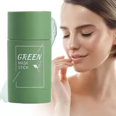 Luipui Green Tea Purifying Clay Stick Mask Oil Control Anti-Acne Solid Fine,(40 g)