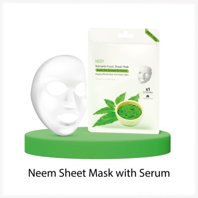 EVERERIN Brightening Neem Face Sheet Mask With Serum For Women and Men(20 g)