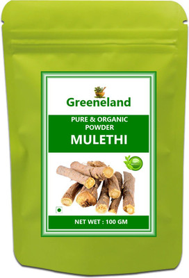 GREENELAND -ORG- MULETHI POWDER ( 100 GM )/ Natural Care For Face, Hair & Skin | Edible(100 g)