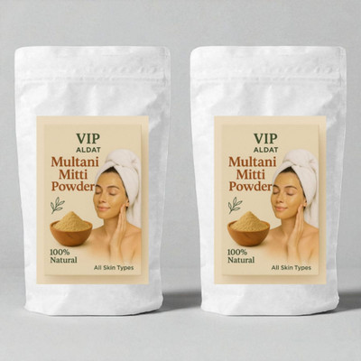 VIP ALDAT Pure Multani Mitti for Skin Cleansing & Fresh Glow – Pack of 2 (2×400g)(800 g)