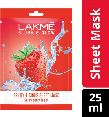 Lakmé Blush & Glow Strawberry Sheet Mask|| 25 ml(25 ml)