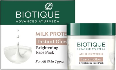 BIOTIQUE Milk Protein Instant Glow Brightening Face Pack 50g(50 g)