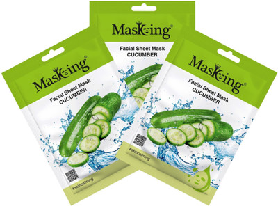MasKing Beauty Facial Sheet Mask Cucumber Pack Of 3(60 ml)