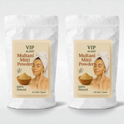 VIP ALDAT Herbal Multani Mitti for Radiant Fresh Skin – Pack of 2 (2×400g)(800 g)