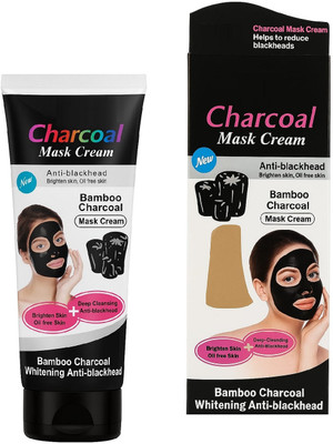 nuvya Charcoal Blackhead Removal Mask Cream for Radiant Oil-Free Skin(130 g)