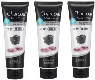 Jus’Be U Charcoal deep cleansing, oil control face mask(pack of 3)(100 ml each)(300 ml)