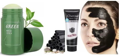 Yuency Green Tea Clay Stick & Face Tech Anti Blackhead Remover Charcoal Face Mask(170 ml)