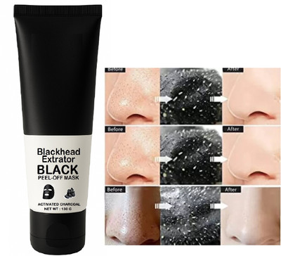GABBU pore cleaning charcoal peel off mask for blackheads for Men(130 ml)