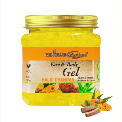 GEMBLUE BIOCARE Haldi Chandan Gel For Face and Body, Enriched with Vitamin E and Turmeric, 385ml(385 ml)