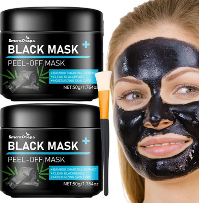 smartdrops Charcoal Face Mask Cleanser For Oily Skin, Reduces Blackheads & Dark Spots(100 ml)
