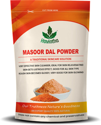 Havintha Masoor Dal Powderpowder For Herbal face wash | Skin Fairness Anti Aging Wrinkles Acne Pimples and Darkspots(227 g)