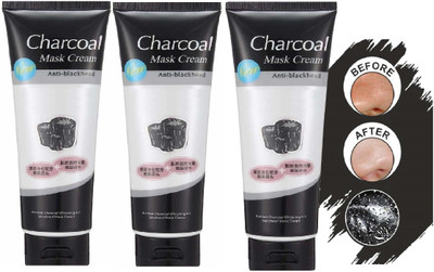 MYEONG CHARCOAL OIL CONTROL ANTI-BLACK HEAR MAKS CREAM COMBO OF 3(390 ml)