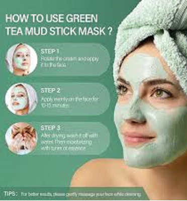Luipui green tea best mud face mask clay stick(40 g)